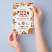 Pizza School Goededoelen Fondsenwerving Pizza Dine Flyer (Hand)