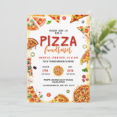 Pizza School Goededoelen Fondsenwerving Pizza Dine Kaart (Staand voorkant)