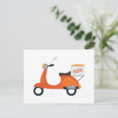Pizza Scooter Briefkaart (Staand voorkant)