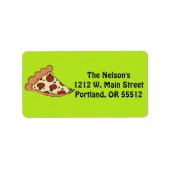 Pizza segment aangepaste labels (Voorkant)