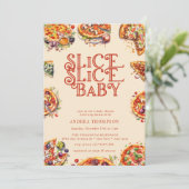 pizza | Segment | Genderneutraal Baby shower Kaart (Staand voorkant)
