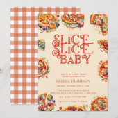 pizza | Segment | Genderneutraal Baby shower Kaart (Voorkant / Achterkant)