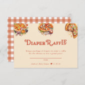 pizza | Segment | Luier Raffle Baby shower Informatiekaartje (Voorkant / Achterkant)