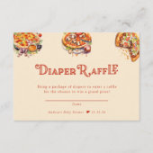 pizza | Segment | Luier Raffle Baby shower Informatiekaartje (Voorkant)