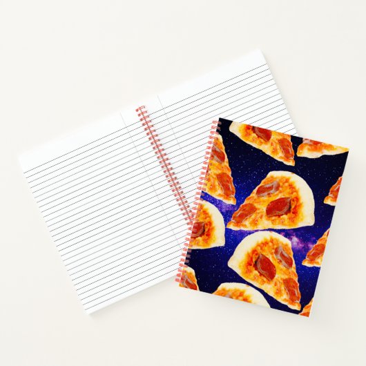 Pizza-segmenten in ruimte - Aangepaste grootte en Notitieboek (Binnen)