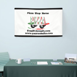 Pizza-service, rode groene, gepersonaliseerde bann spandoek