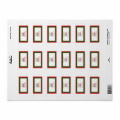 Pizza-service, rood groen, gepersonaliseerd etiket (Full Sheet)