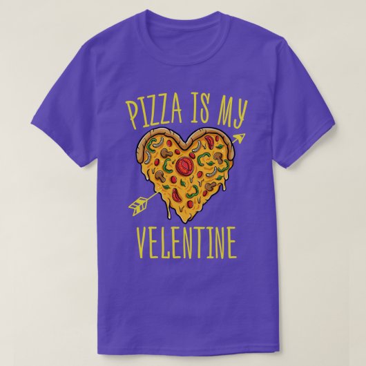 Pizza Shirt Pizza is mijn Valentijn Funny Pizza Va (Design voorkant)