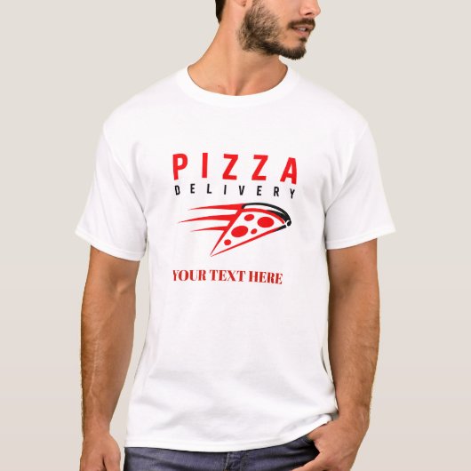 🍕 Pizza Shop Bezorgpersoneel Uniform Crew 🍕 T-shirt (Voorkant)
