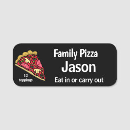 Pizza Shop Employee Magnetic Back Name Tag