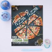 Pizza Shop Eten Bezorging Flyer (Enkel)