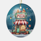 PIZZA Shop Keramisch Ornament (Links)