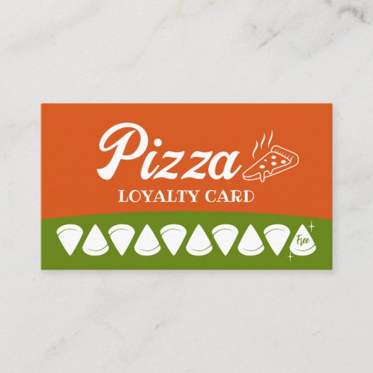 Pizza Shop Pasta Restaurant Loyalty Punch (Voorkant)