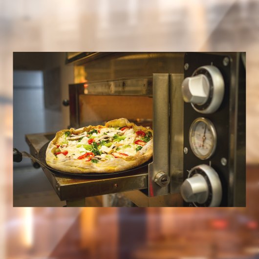 Pizza Shop Pizza Oven Cook Italy Pizzeria Raamsticker (Vel 2)
