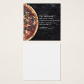 Pizza Shop Vierkante Visitekaartjes (Voorkant /achterkant)