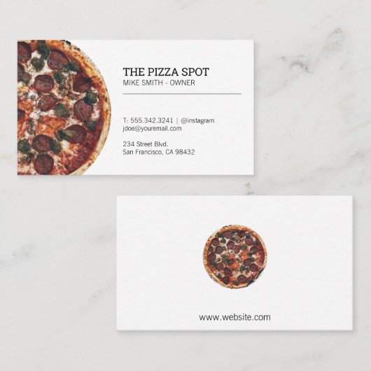 Pizza Shop Visitekaartje (Voorkant / Achterkant)