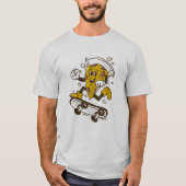 Pizza Skateboard | Schattigee Cartoon Pizza Charac T-shirt (Voorkant)