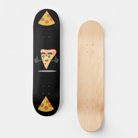 PIZZA SKATEBOARDS BLACK SKATEBOARD DECK (Voorkant)