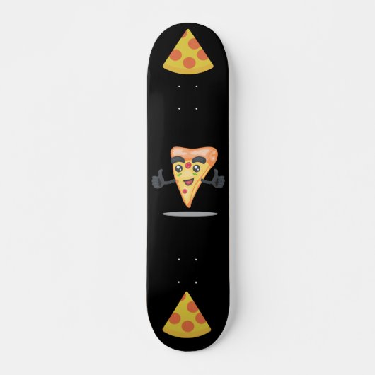 PIZZA SKATEBOARDS BLACK SKATEBOARD DECK (Voorkant)