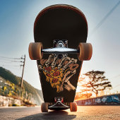 Pizza Skelet Hand Custom Naam Persoonlijk Skateboard