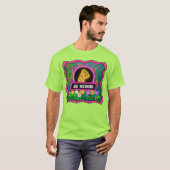 Pizza Ski Weirdos Roze Rand T-Shirt (Voorkant volledig)