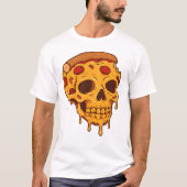Pizza Skull T-shirt - Funny Foodie Skeleton T-shir (Voorkant)