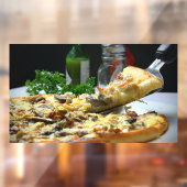 Pizza slaagt in de Italiaanse winkels Cuisine Pizz Raamsticker (Vel 2)