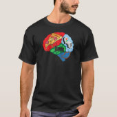 Pizza Sleep en Gamer Brain T Shirt Video Game Lov (Voorkant)