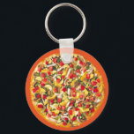 Pizza Sleutelhanger<br><div class="desc">Pizza Ronde Sleutelhangers.</div>