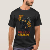 Pizza Slice Assassin – Ninja of the Cheesy Shadows T-shirt (Voorkant)