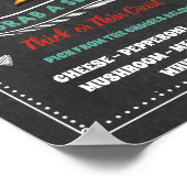 Pizza Slice Bar-teken Poster (Hoek)