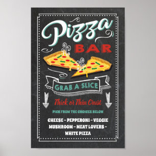 Pizza Slice Bar-teken Poster