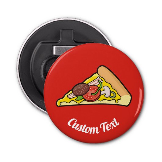 Pizza Slice Bottle Open Button Flesopener (Voorkant)