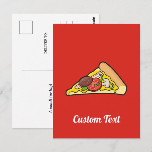 Pizza slice-briefkaart briefkaart (Voorkant / Achterkant)