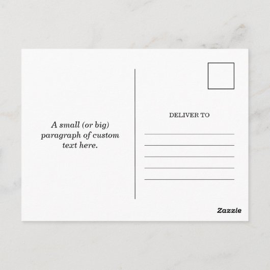 Pizza slice-briefkaart briefkaart (Achterkant)