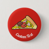 Pizza Slice-Button Ronde Button 5,7 Cm (Voorkant)