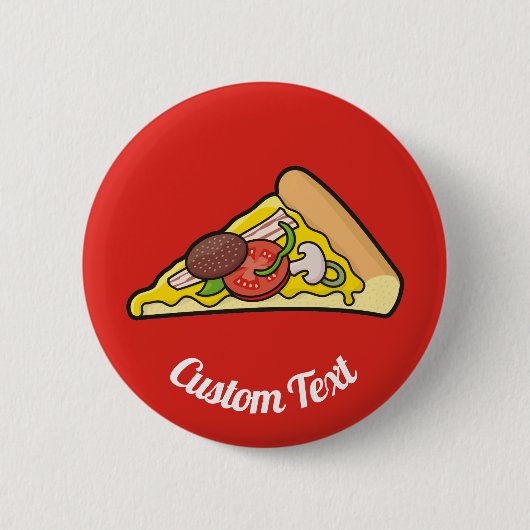 Pizza Slice-Button Ronde Button 5,7 Cm (Voorkant)