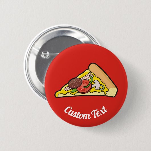 Pizza Slice-Button Ronde Button 5,7 Cm (Voorkant /achterkant)
