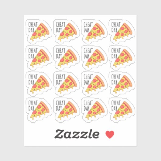 Pizza Slice Cheat Day Herinneringskalender Planner Sticker (Vel)