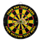Pizza Slice Dartboard met aangepaste tekst Dartbord (Voorkant)