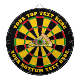 Pizza Slice Dartboard met aangepaste tekst Dartbord
