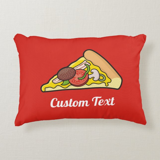 Pizza slice decorative pillow accent kussen (Voorkant)