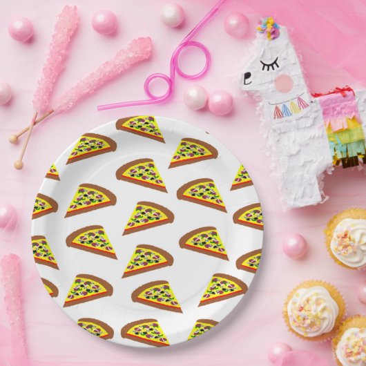 Pizza Slice Design Papieren Bordje (Feest)