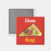 Pizza Slice Dishwasher Magnet (Voorkant / Achterkant)