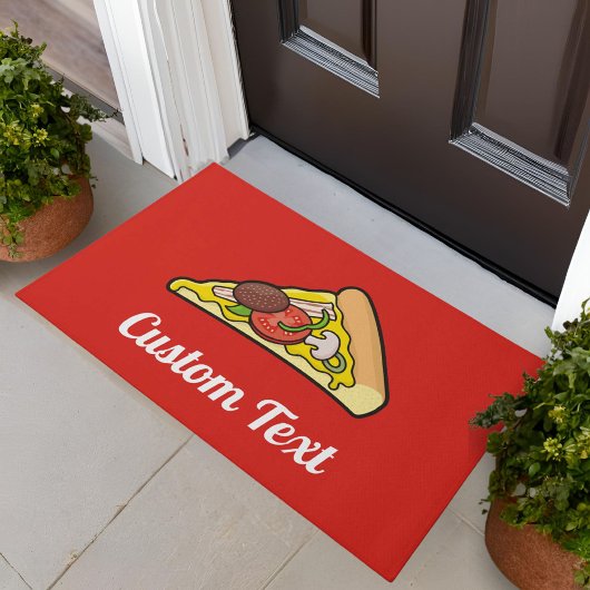 Pizza slice doormat deurmat