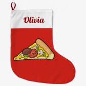 Pizza Slice Grote Kerstsok (Voorkant)