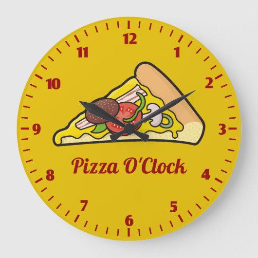 Pizza slice grote klok (Voorkant)