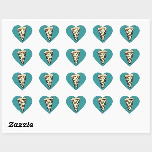 Pizza Slice Hart Sticker (Vel)