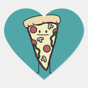 Pizza Slice Hart Sticker