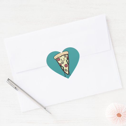 Pizza Slice Hart Sticker (Envelop)
